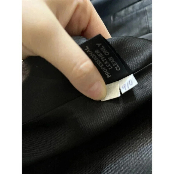 Vintage 100% genuine leather open front trench Made In USA Size Xs Dolman Sleeve - Picture 6 of 6